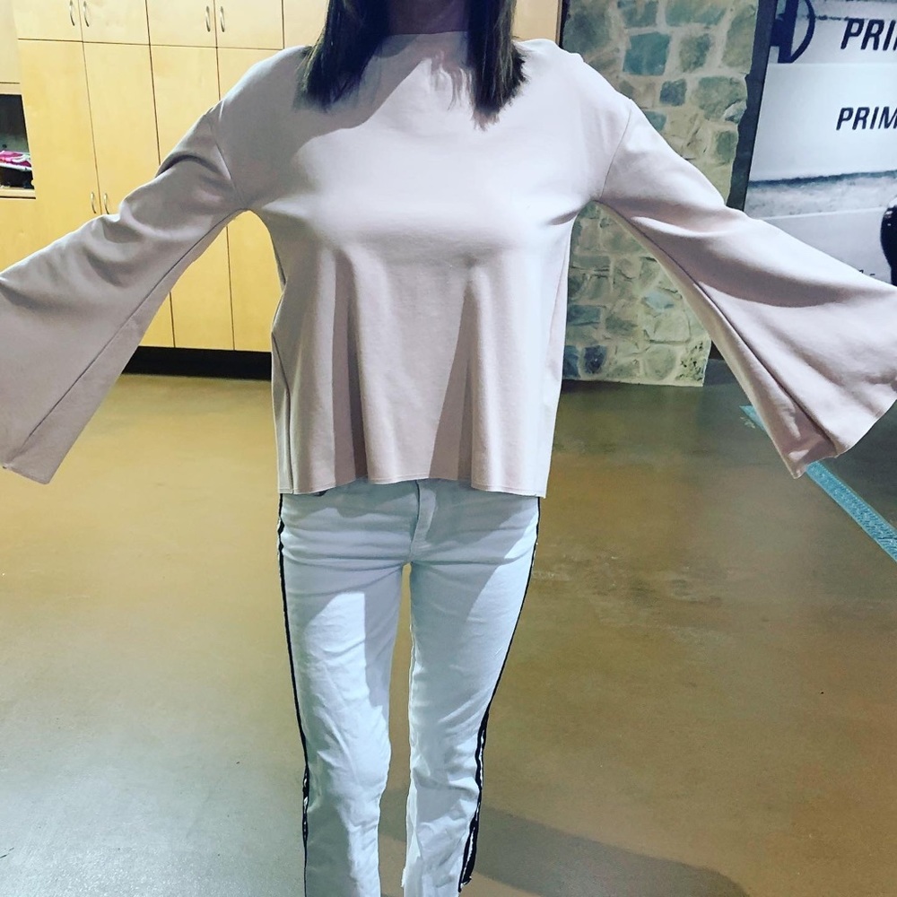 Topshop open back shirt